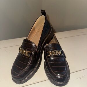 Sam Edelman Christy Loafer in Espresso Croco Print!